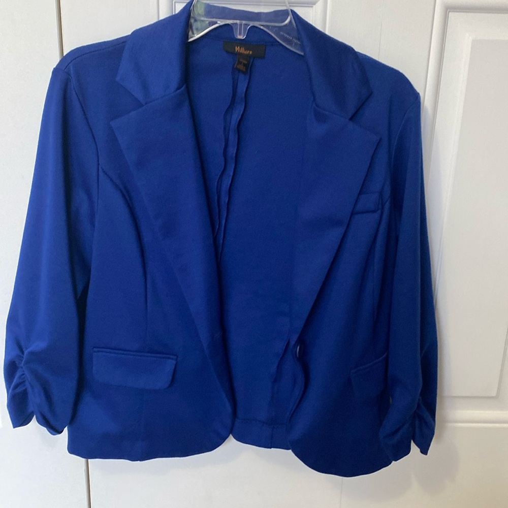 Millipede 3/4 sleeve blazer coat with stretch